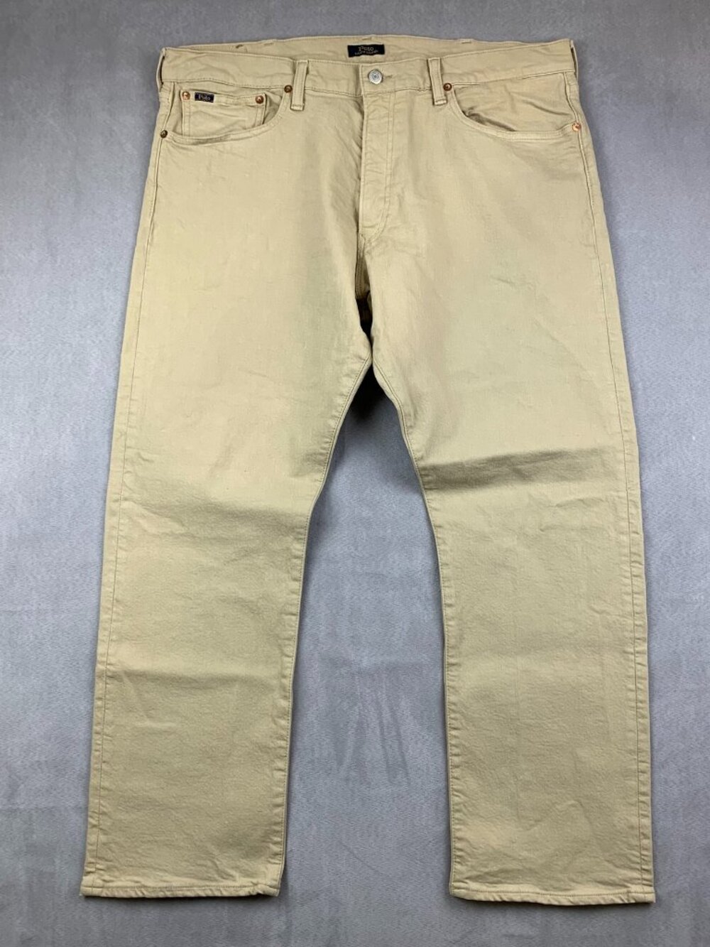 Ralph Lauren Polo Mens Pants 38 White Cream Jeans Hampton Relaxed Straight 38x30